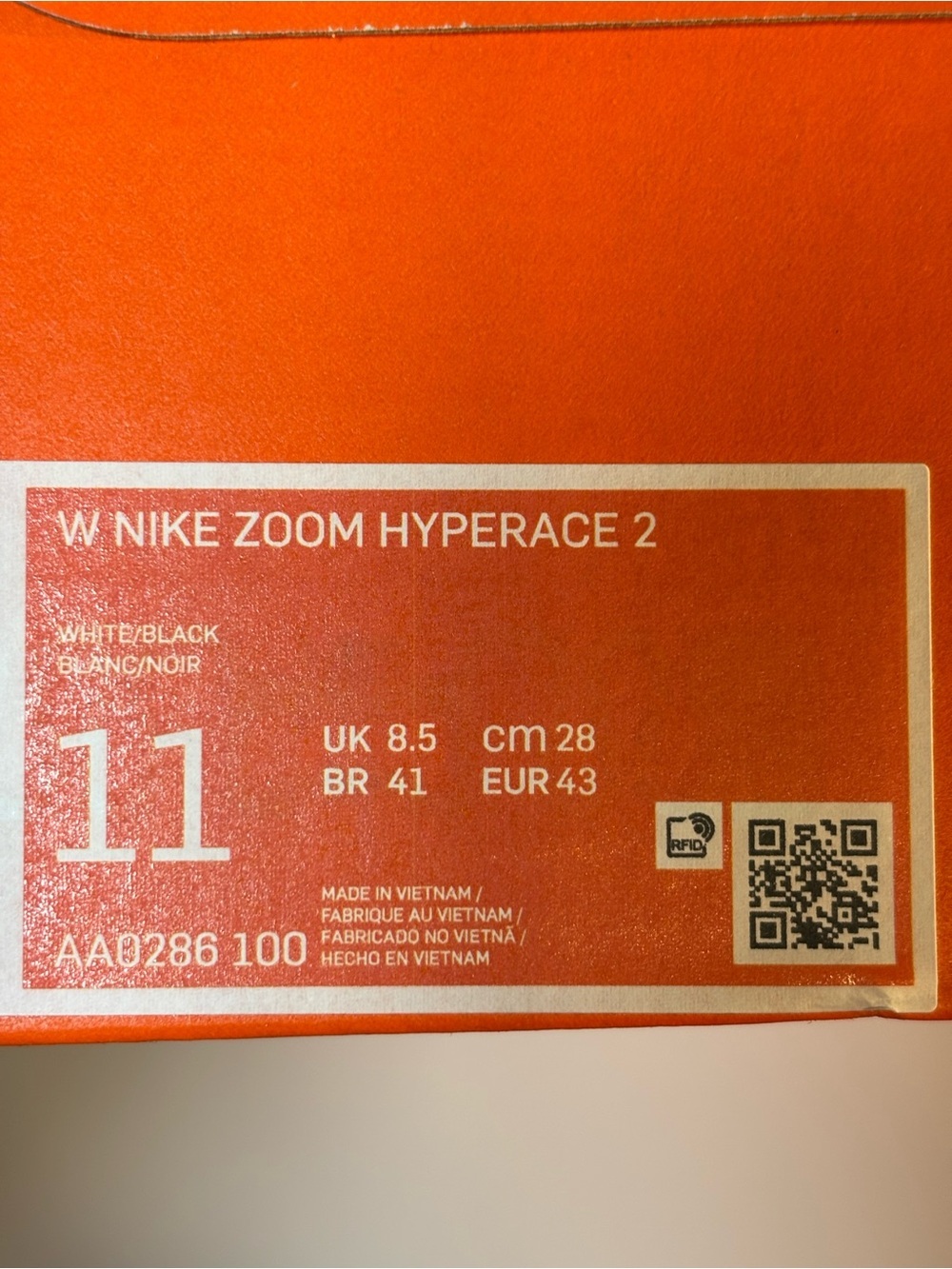 Nike Zoom HyperAce 2 Volleyball Shoes Women Size 11 White Black NIB AA0286 - Picture 8 of 8